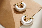 Load image into Gallery viewer, Zola Resin Hoop Earrings
