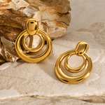 Load image into Gallery viewer, Goldie Double Hoop Statement Earrings