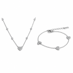 Load image into Gallery viewer, Céline Heart Necklace &amp; Bracelet Set
