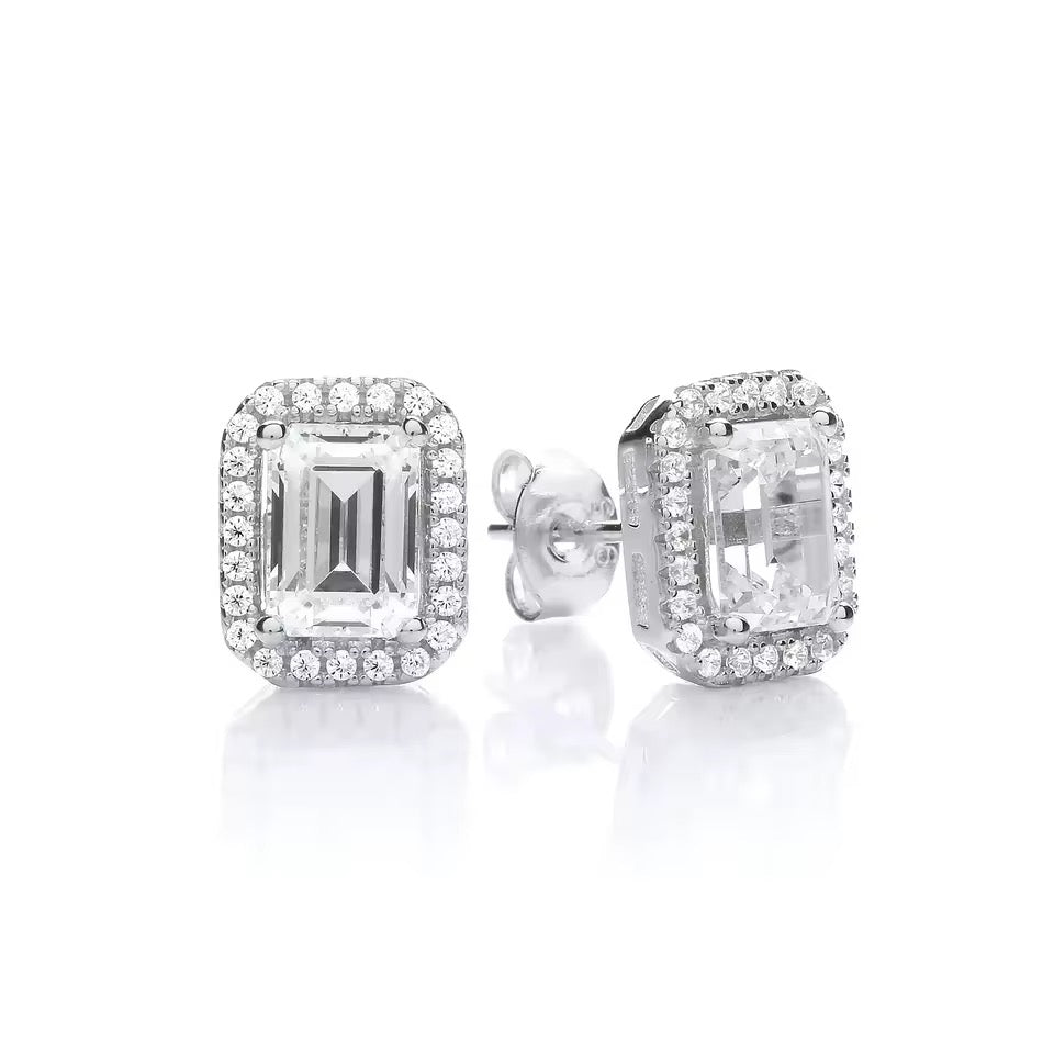 Clarisse Emerald Cut Earrings
