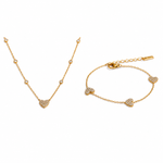 Load image into Gallery viewer, Céline Heart Necklace &amp; Bracelet Set
