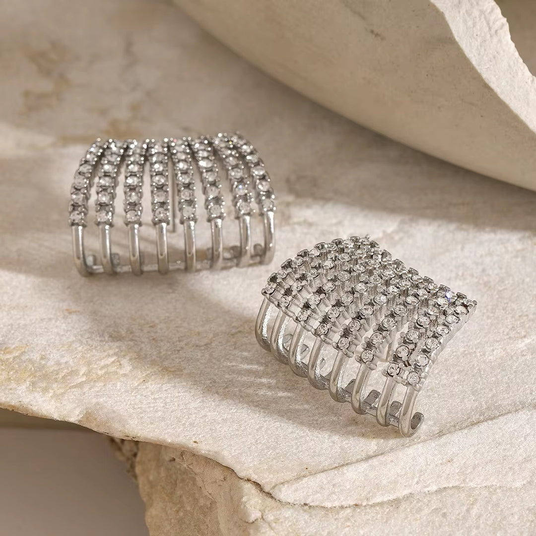 Sera Pavé Cuff Earrings