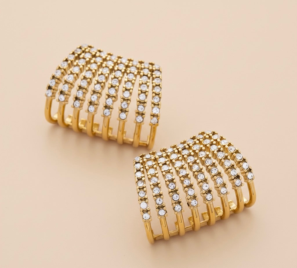 Sera pavé cuff earrings