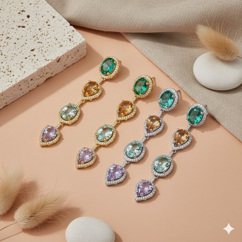 Karly Multi-Gem Earrings