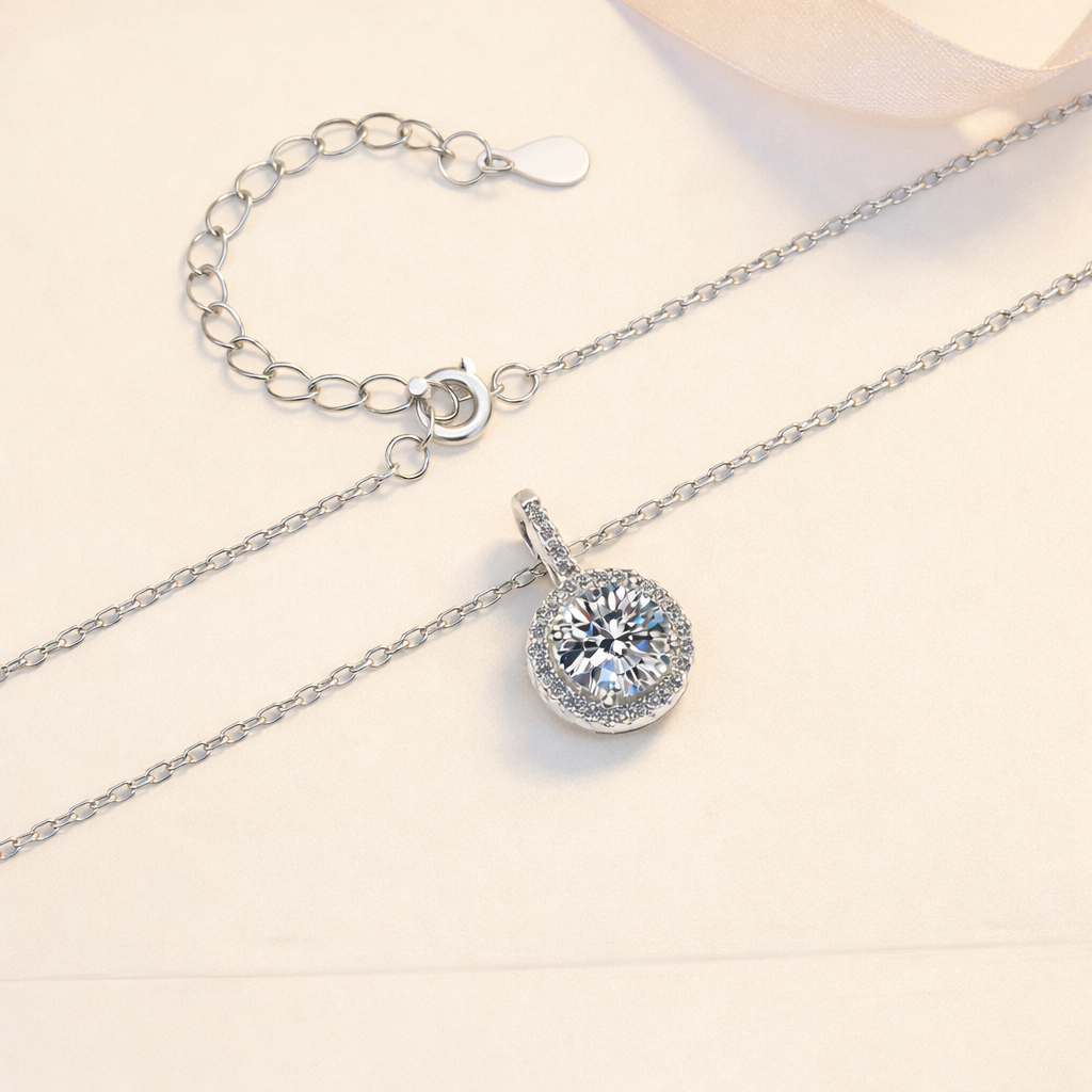 Luce moissanite necklace
