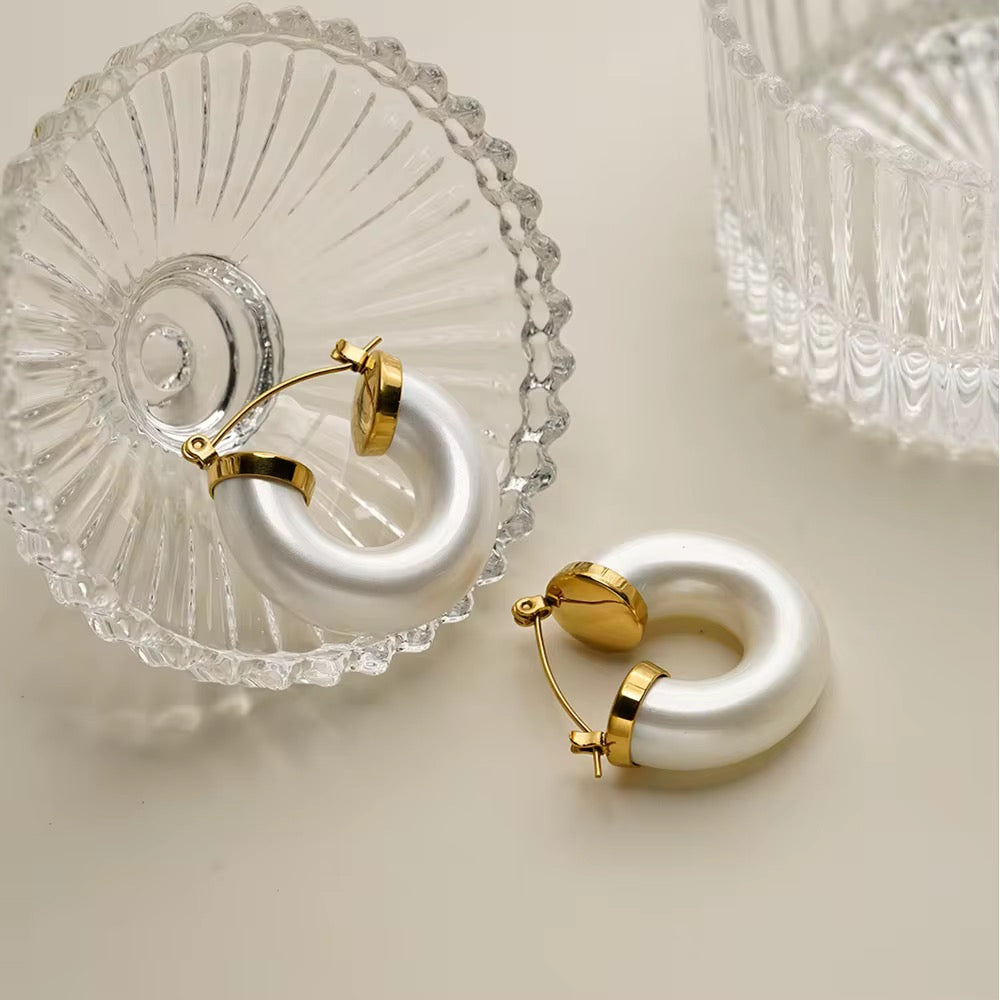 Zola Resin Hoop Earrings