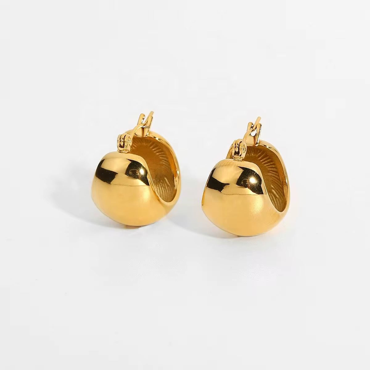 Esme dome hoop earrings