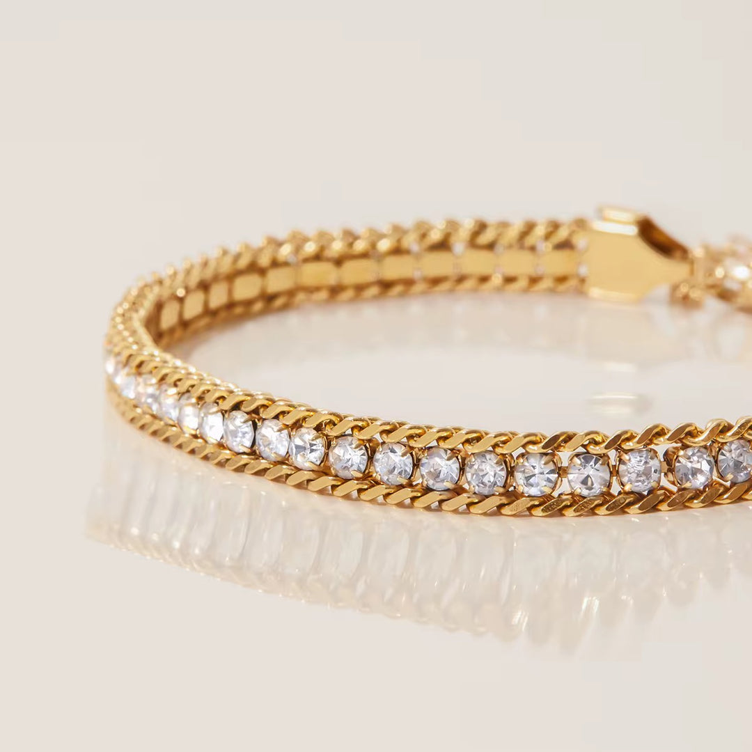 Juliet Crystal Chain Bracelet