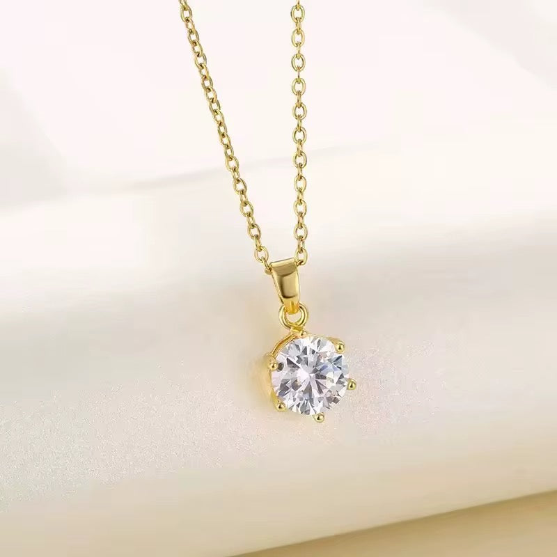 Sorelle Solitaire Crystal Necklace