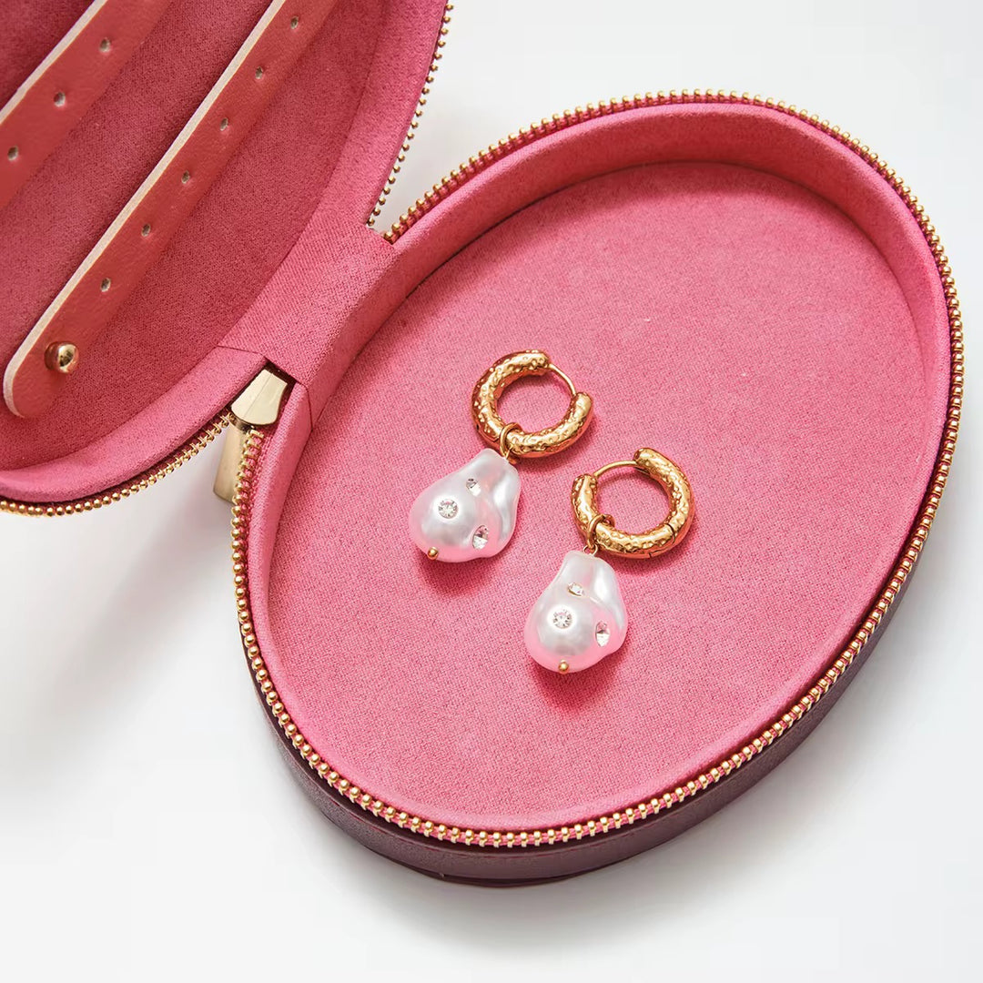 Viera Pearl Crystal Drop Earrings