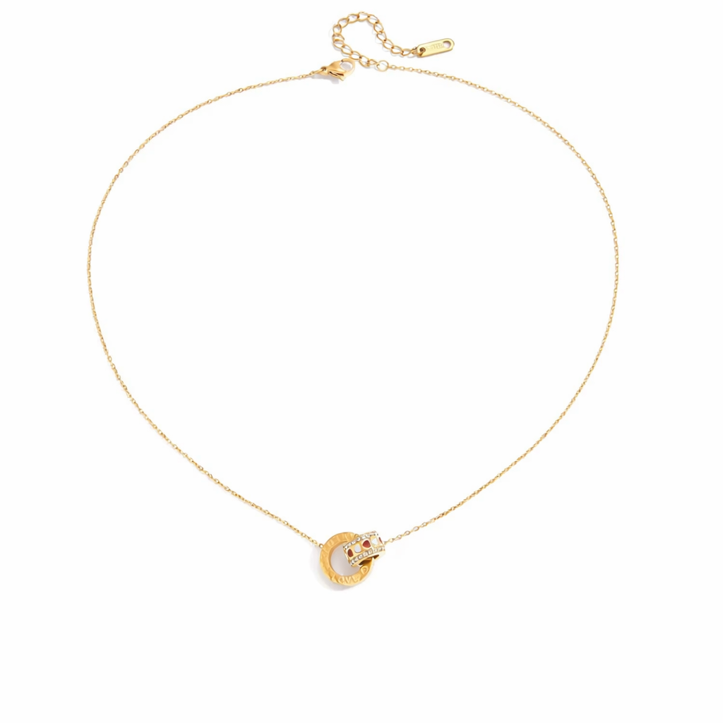 Nyra Crystal Heart Necklace