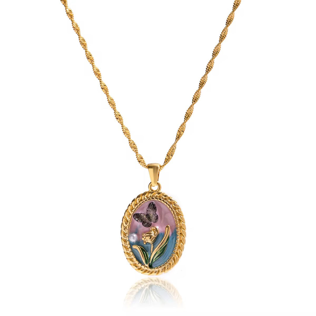 Lia Floral Pendant Necklace