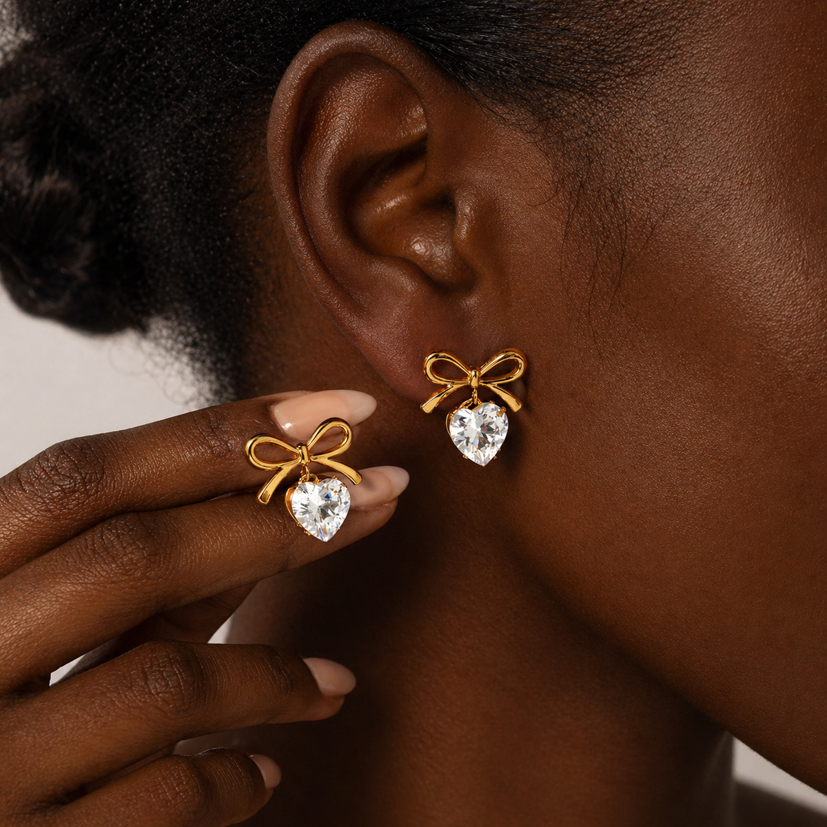 Bella heart earrings