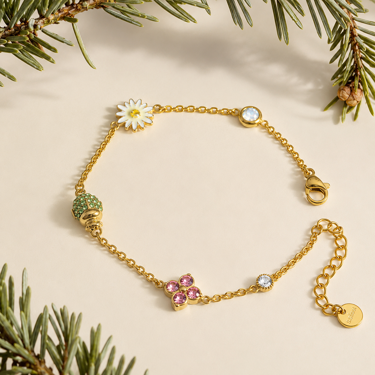 Goldie charm bracelet