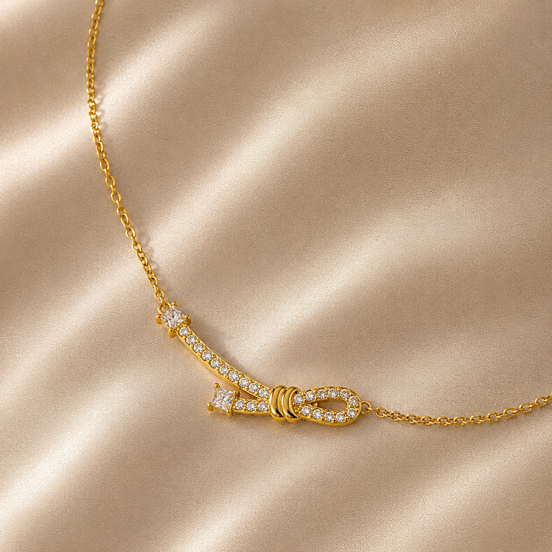 Teale Crystal Knot Necklace