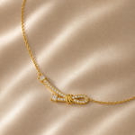 Load image into Gallery viewer, Teale Crystal Knot Necklace
