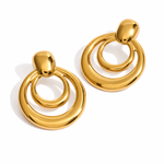 Load image into Gallery viewer, Goldie Double Hoop Statement Earrings
